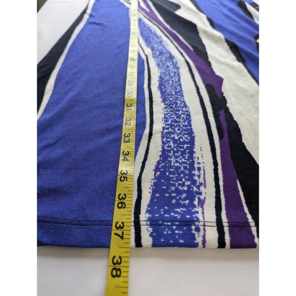 Chico's Blue and Purple Abstract Midi Dress - Picture 8 of 8